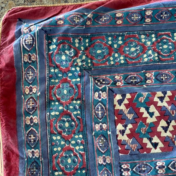 Anokhi Style Block Printed Multicolor Tapestry/Cloth - Picture 2 of 3